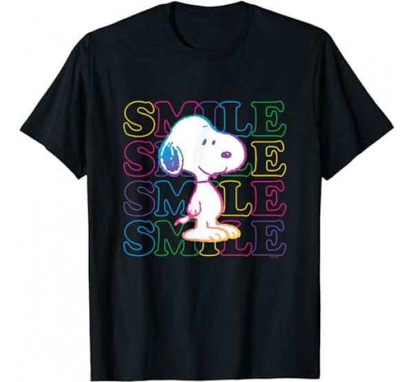 Peanuts - Smile Rainbow Snoopy T-Shirt Peanuts - Smile Rainbow Snoopy T-Shirt
